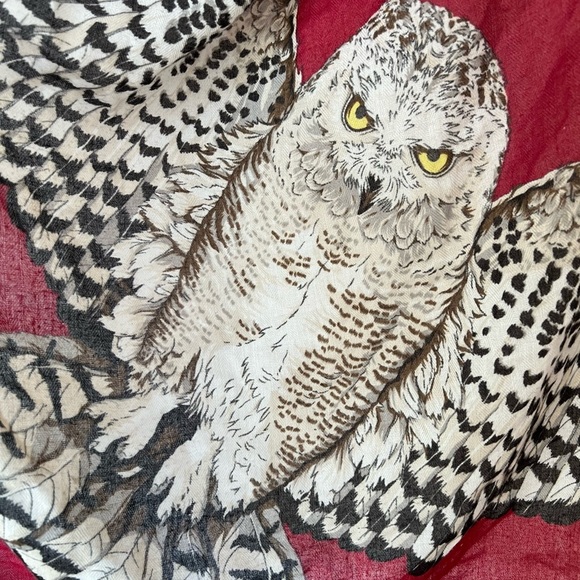 Owl Scarf Extra Large Hedwig Unique Snowy Owl Winter Fall - Picture 2 of 6